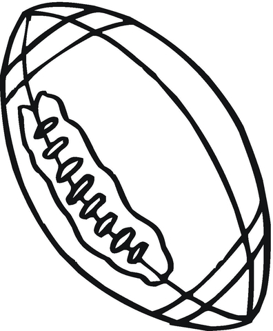 Rugby Ball  Coloring Page